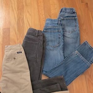 Boys pants lot- size 8, chap, gap